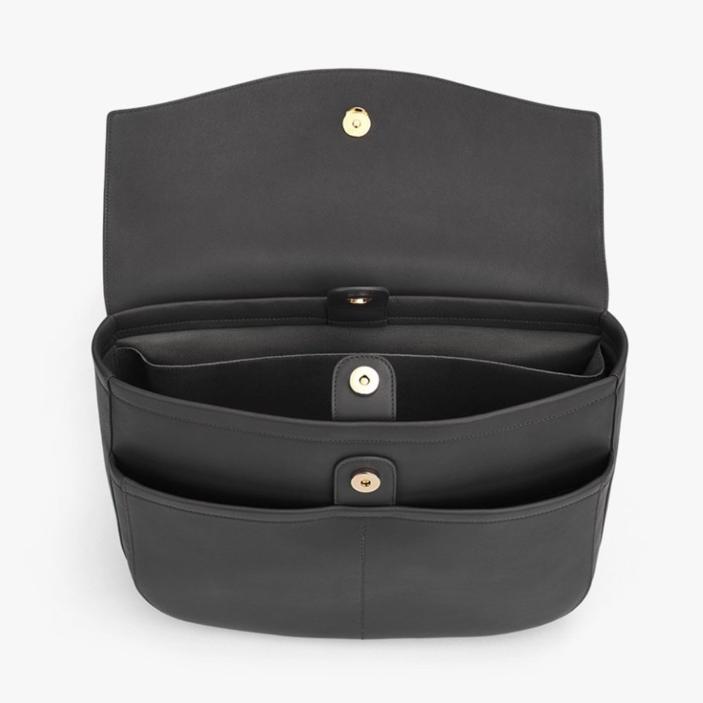 Cuyana Convertible Satchel 13-inch Black Pebbled Leather - Picture 4 of 16